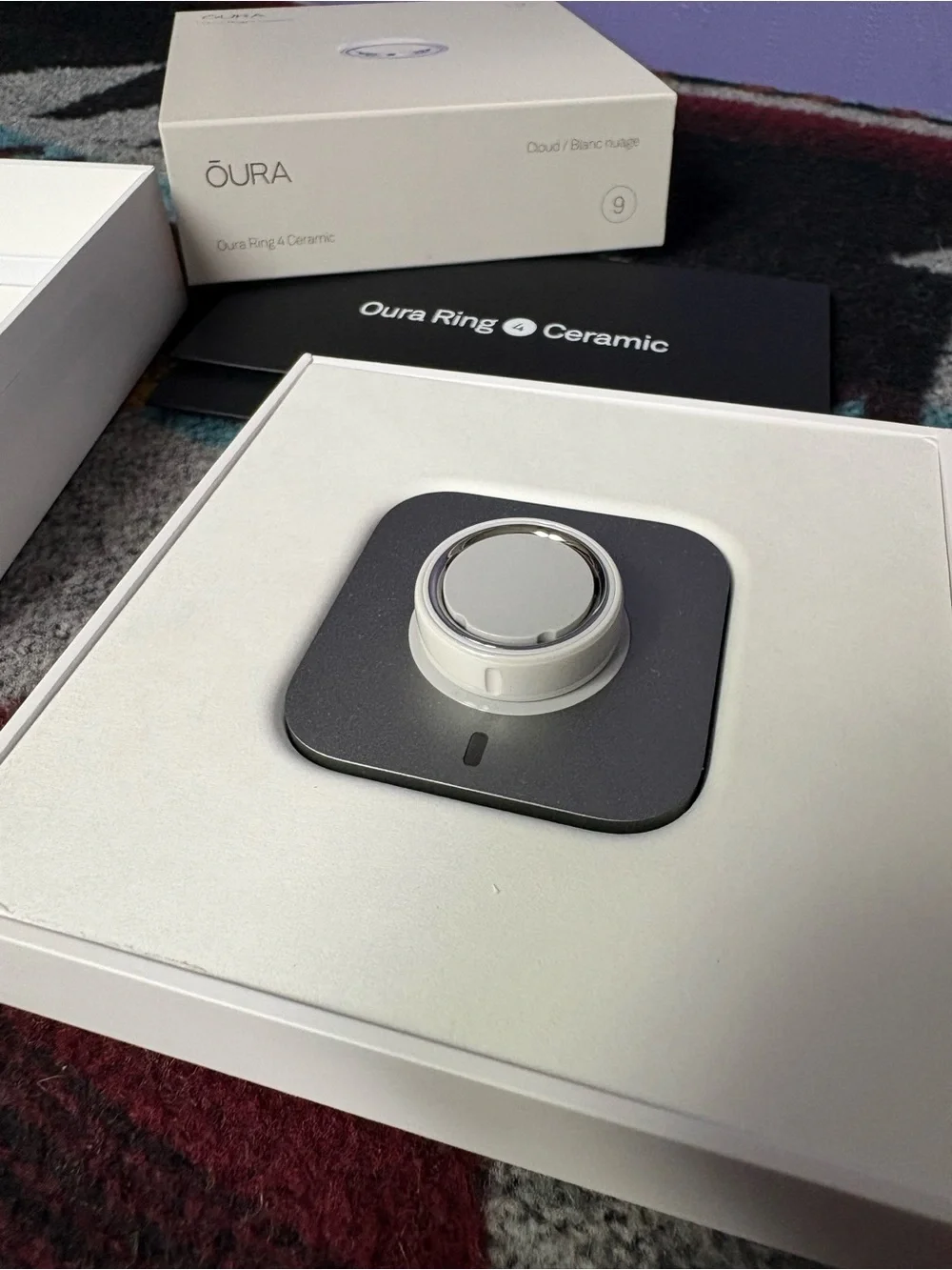 Oura Ring 4 - Ceramic White - Size 9
